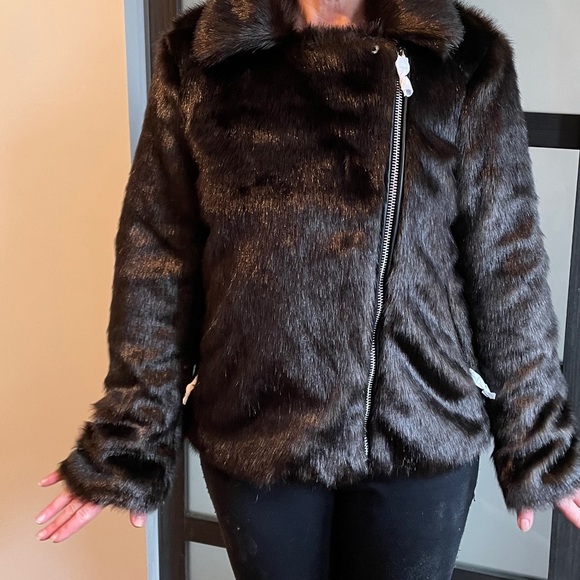 Dynamite mink Moto Coat - Picture 2 of 6